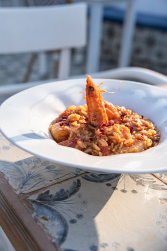 Prawn orzo, a signature dish at Acropolis Taverna